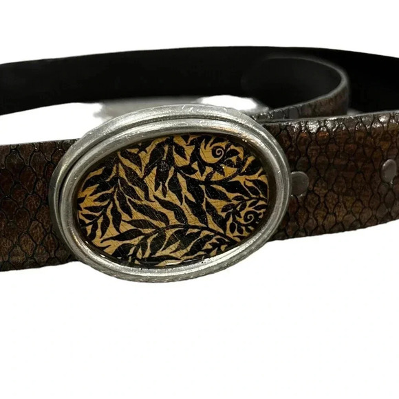 Sandy Duftler Designs Brown Leather Belt L